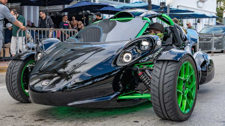 Black Campagna T-Rex RR parked on the street