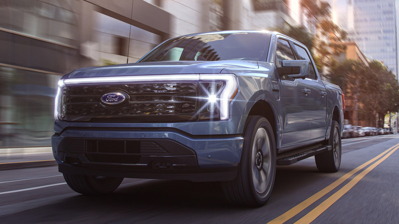 Ford F-150 Lightning on the road