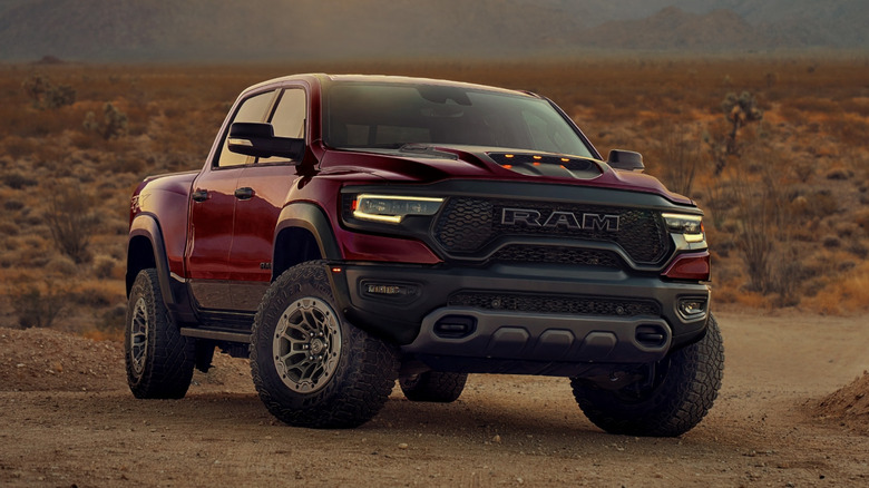 RAM 1500 TRX on a dirt road