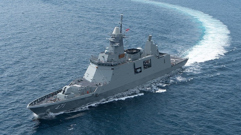 Thai naval ship at sea