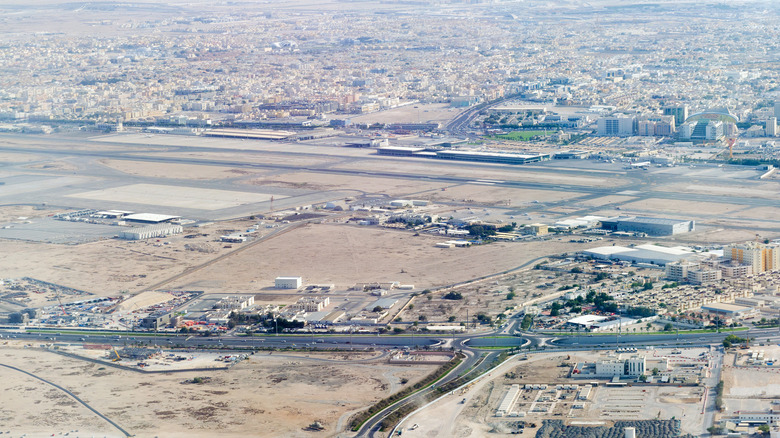 Hamad International Airport runway
