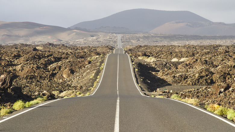 A road leading off into the distance.
