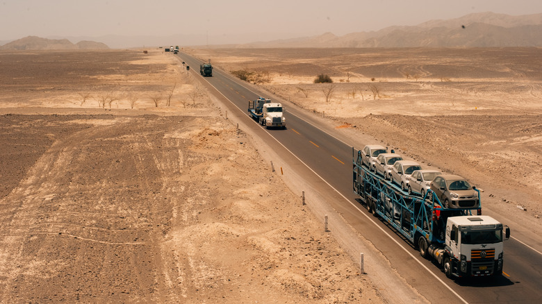 A stretch of the  Pan American Highway in Peru.