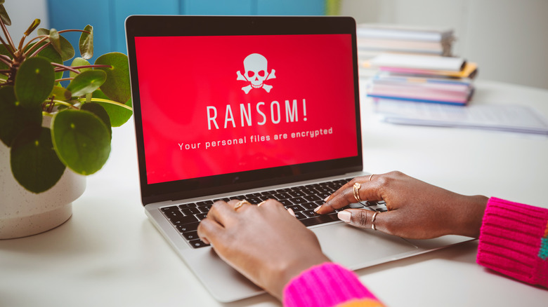 ransomare laptop computer