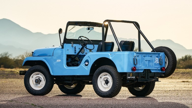 A blue CJ-5