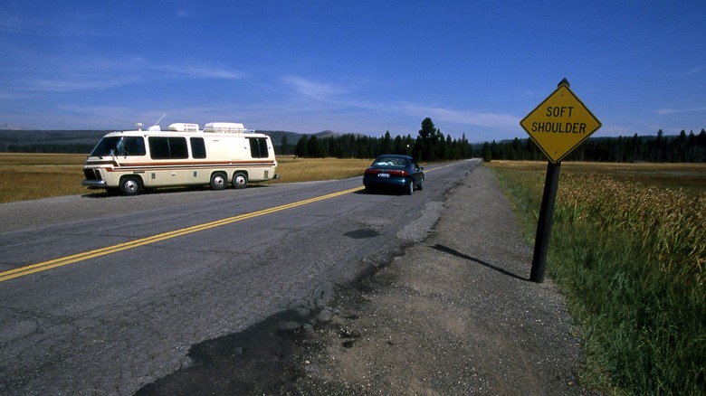 Soft shoulder in Yellowstone