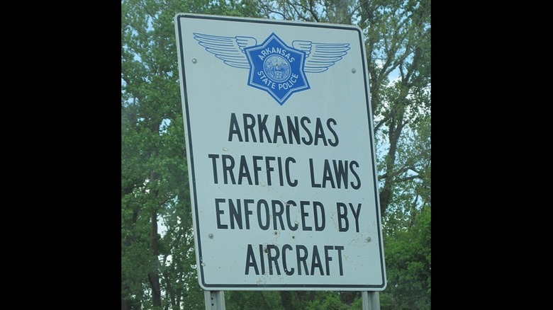 Enforced by aircraft sign