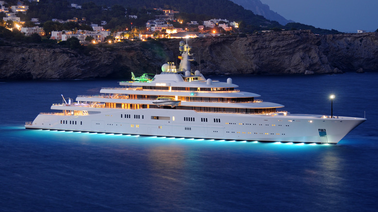 superyacht Eclipse anchored off Ibiza