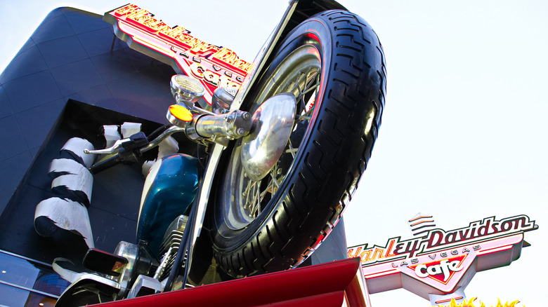Elvis Presley on a motorcycle