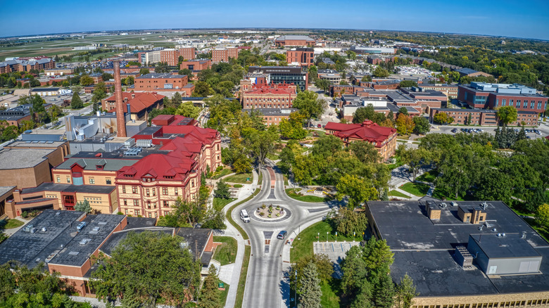 Aerial view of Fargo, North Dakota