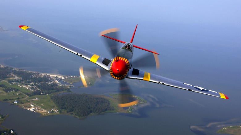 P-51 Mustang flying over Virginia