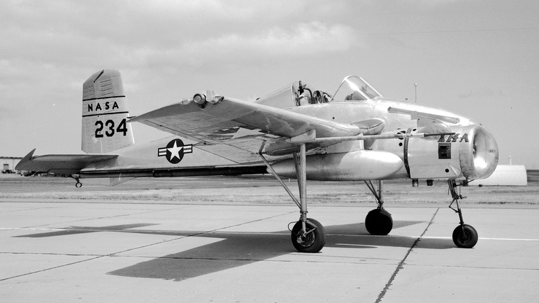 Bell X-14 resting on the runway