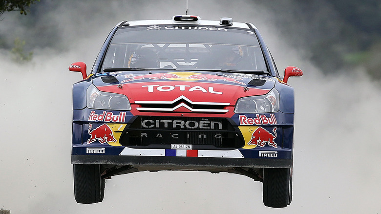 Loeb driving a Citroën C4 WRC