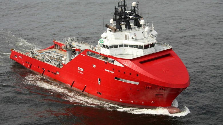 A Skandi Iguacu offshore vessel sailing in the sea