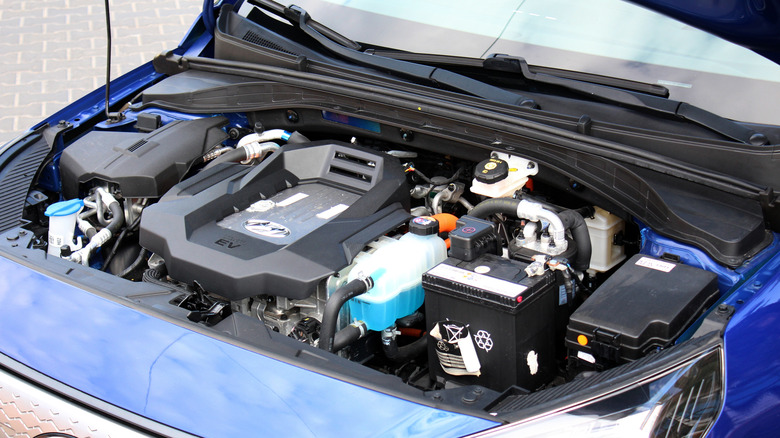 Hyundai Ioniq engine close-up