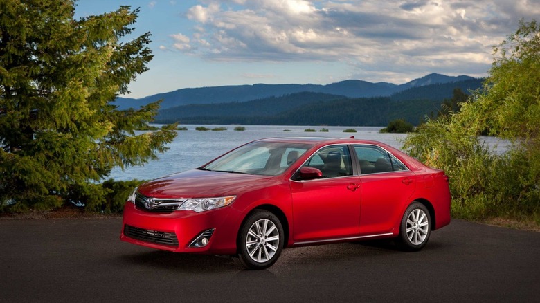 Red 7th-generation Toyota Camry
