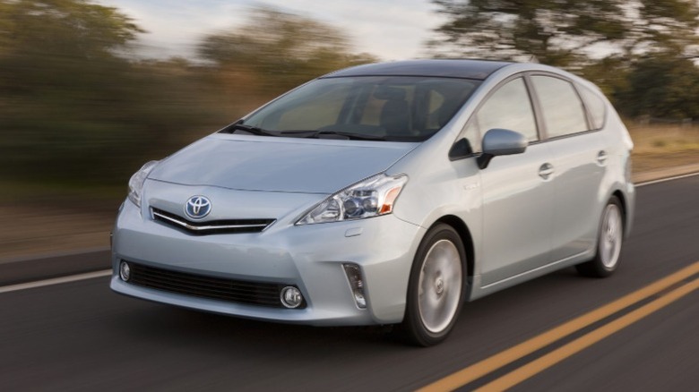 A silver 2011 Toyota Prius
