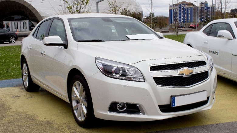 A white 2012 Chevrolet Malibu