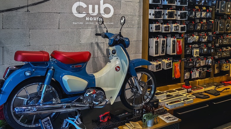 Honda Cub in showroom