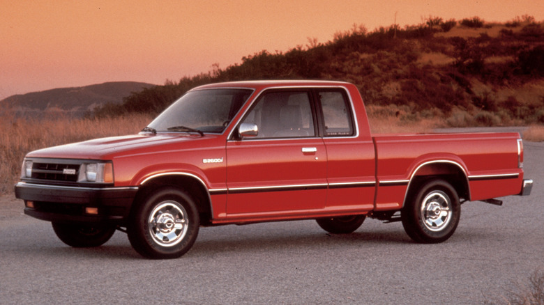 Mazda B2200 at sunset