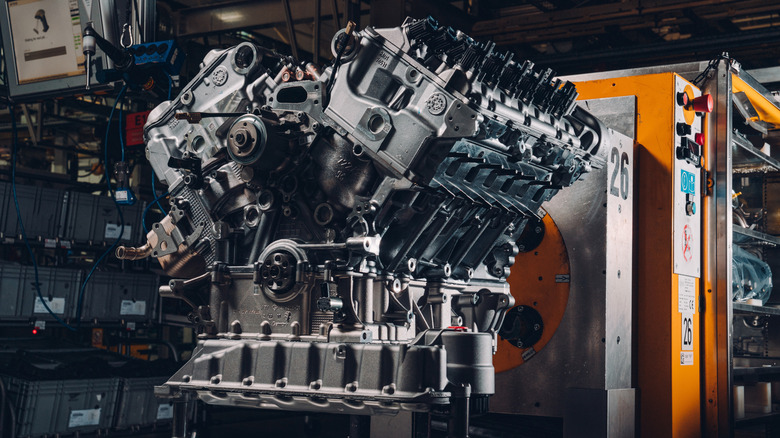 Bentley W12 on engine stand