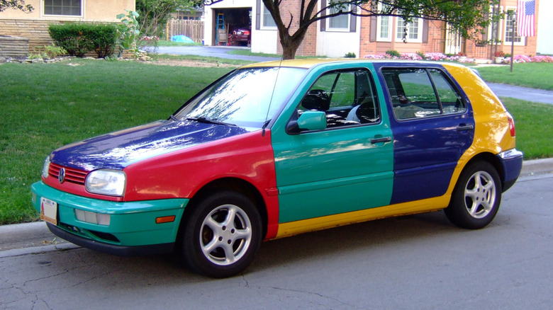 Volkswagen Golf Harlequin on the street