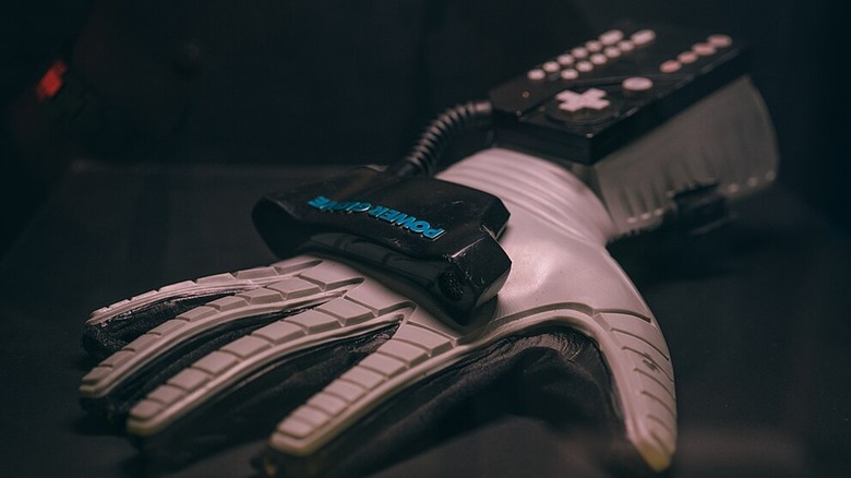 A NES Power Glove on display