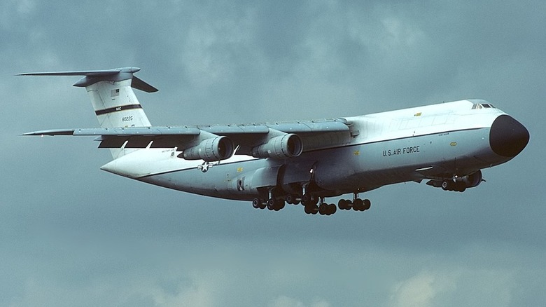 Lockheed C-5 in the sky