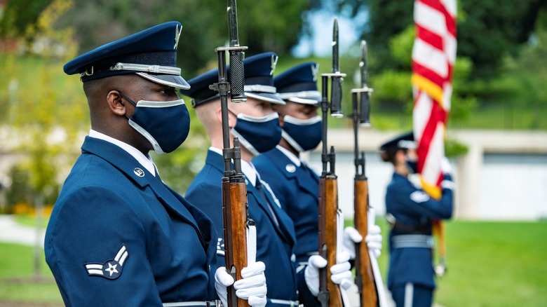 US Honor Guard at funeral of  U.S. Air Force Lt. Col. Paul Voss