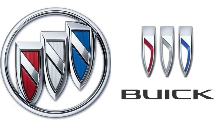 The recent Buick Logo and the new one without the circle, side by side