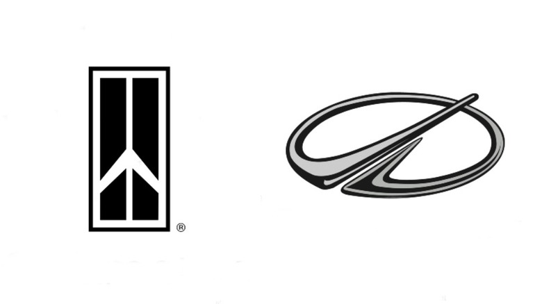 The old and new Oldsmobile logos, side by side