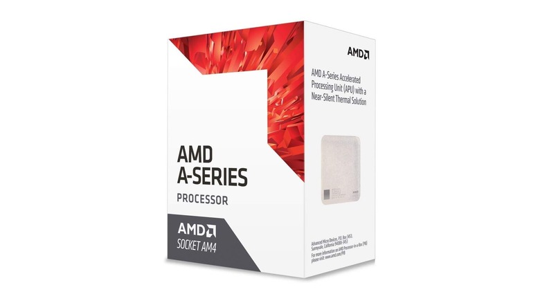 AMD A-Series processor box on display