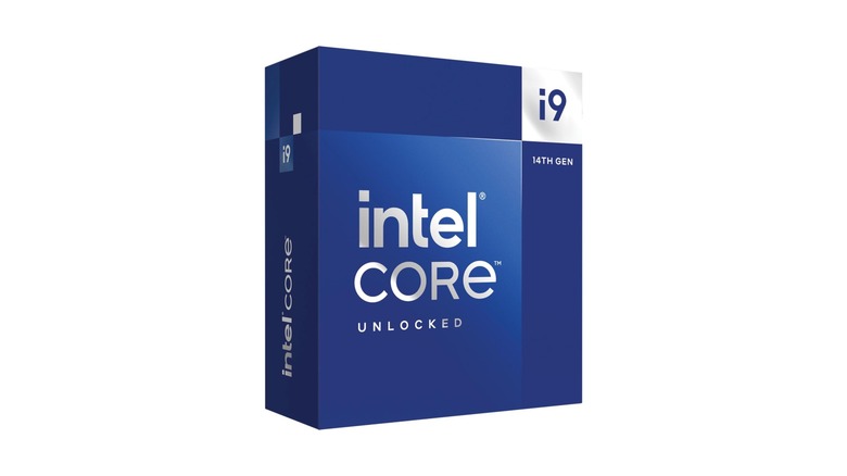Intel Core i9-14900K box on display