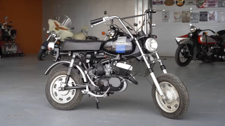 1974 Harley-Davidson Z90 in shop
