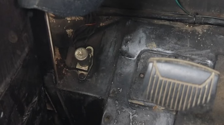 Foor operated high beam switch