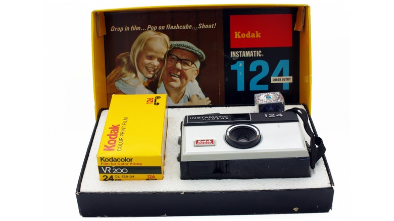 Kodak Instamatic 124 camera and film in box
