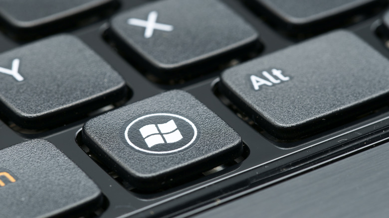 Microsoft Logo on a keyboard