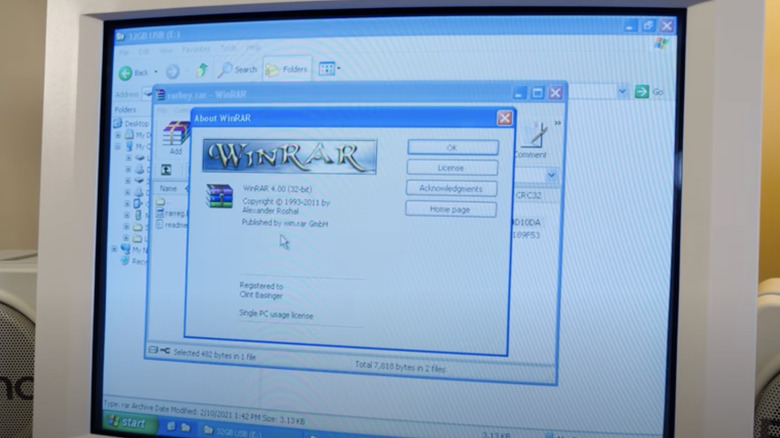 WinRAR as it appears on screen