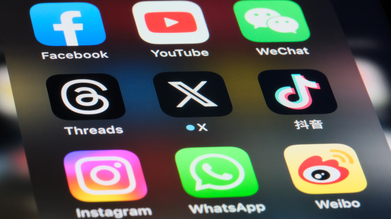 Various apps on iPhone