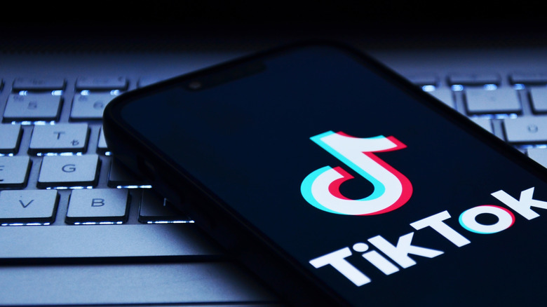 TikTok app open on phone