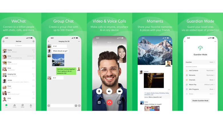 WeChat app and its features