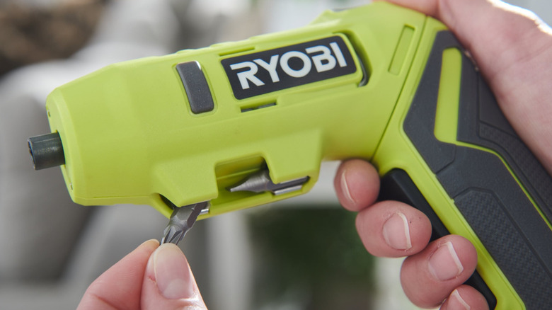 Taking a bit out of the Ryobi USB Lithium Screwdriver.