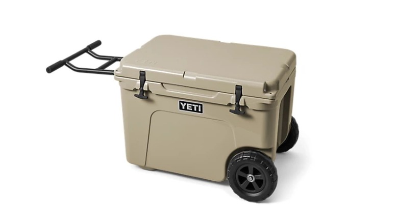 A YETI 50 qt. Tundra Haul Wheeled Cooler