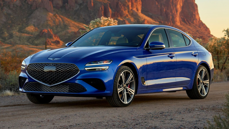 Genesis G70 in the desert