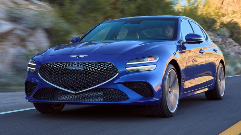 Genesis G70 at speed