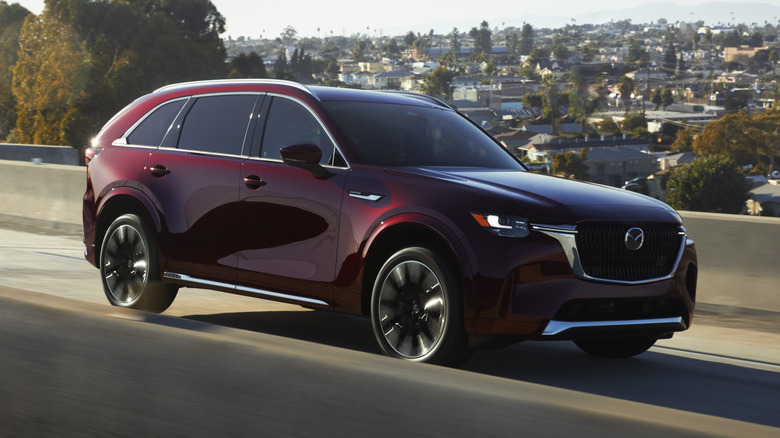Mazda CX-90 on the road