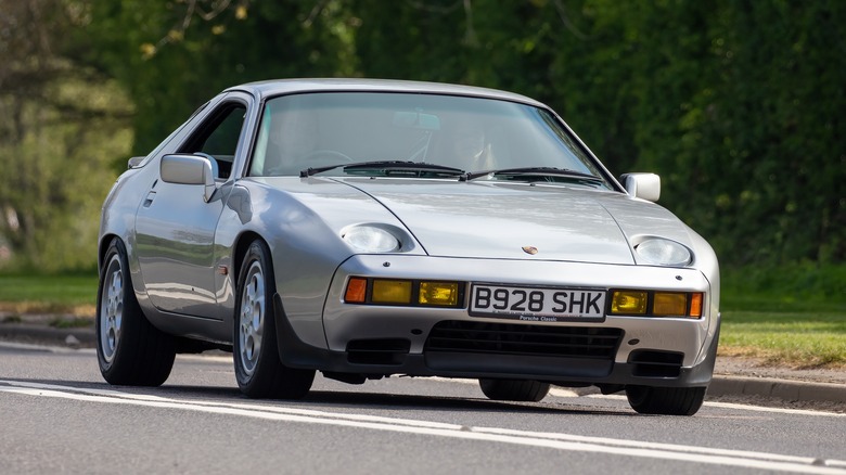 Porsche 928 on a British road