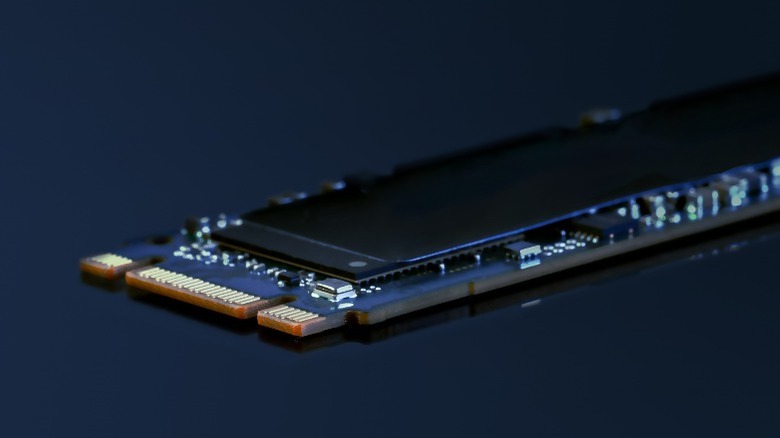 An M.2 SSD drive not connected to any device