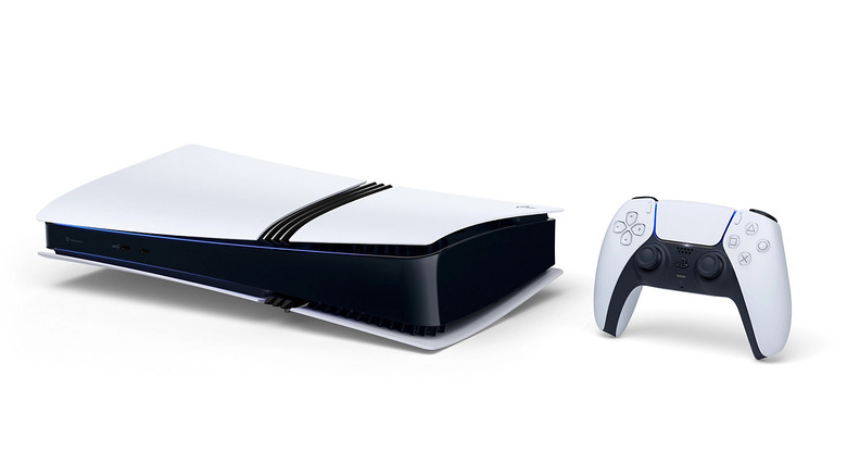 A PS5 and controller without the disk drive