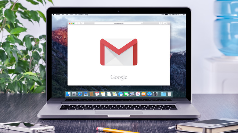 Gmail page on Safari